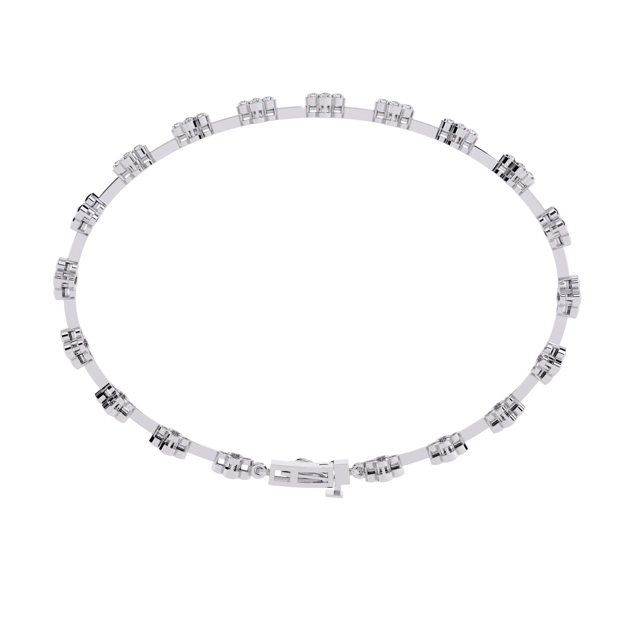 Solitairekart 0.23ct Flora Diamond Tennis Bracelet-HI Color, VS-SI Clarity